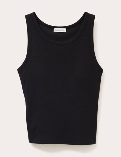 D&eacute;bardeur c&ocirc;tel&eacute; avec brassi&egrave;re int&eacute;gr&eacute;e noir femme