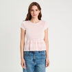 T-shirt manches courtes rose clair femme