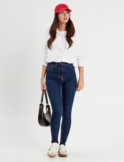 Jeans skinny push-up denim brut femme