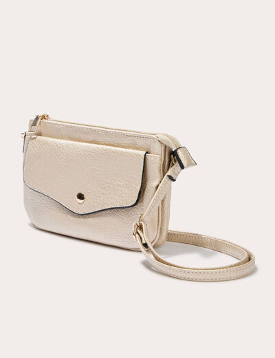 Sac rectangulaire couleur or femme