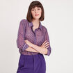 Chemise manches longues beige femme
