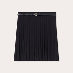 jupe evasee plissee ceinturee noir femme Jupe évasée plissée ceinturée noir femme