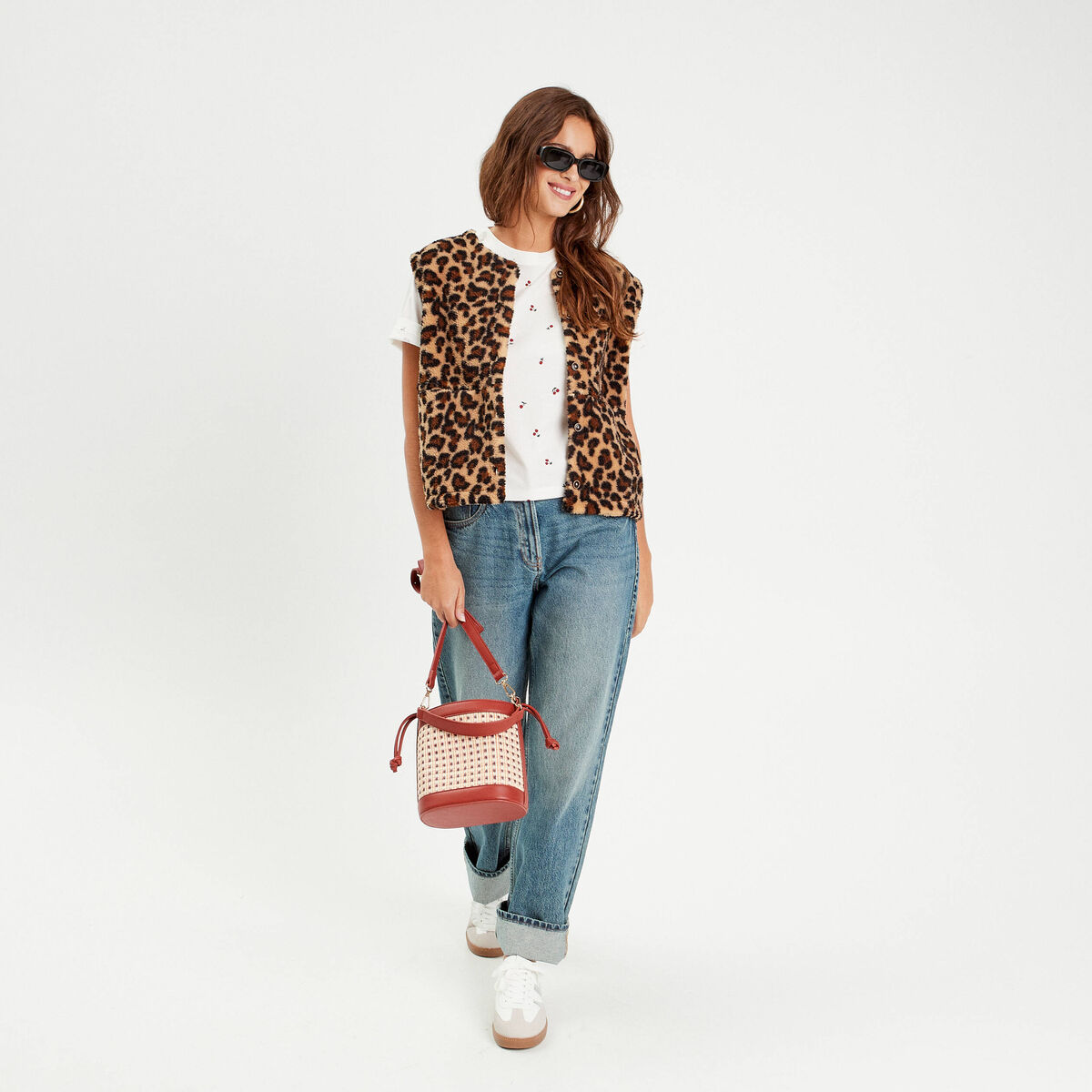T-shirt manches courtes blanc femme