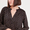 Chemise manches longues noir femme