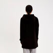 Manteau ajust&eacute; 3/4 &agrave; capuche noir femme