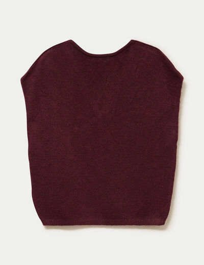 Gilet sans manches bordeaux femme