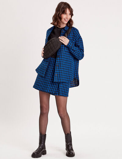 Jupe-short droite noir femme