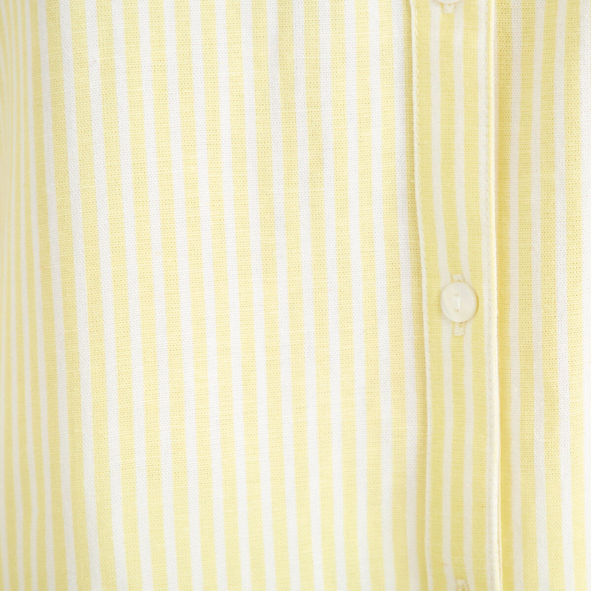 Chemise col classique manches 3/4 jaune clair femme