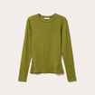 T-shirt manches longues cintré vert foncé femme