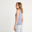 Débardeur bretelles larges bleu gris femme