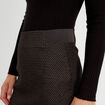 Jupe droite taille haute noir femme