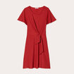 Robe évasée détail noeud vieux rose femme