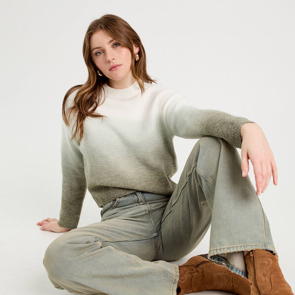 pull manches longues vert pastel femme Pull manches longues vert pastel femme