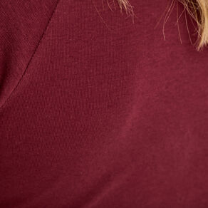 T-shirt manches courtes violet foncé femme
