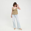 Caraco bretelles fines vert kaki femme