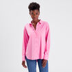 Chemise manches longues rose femme