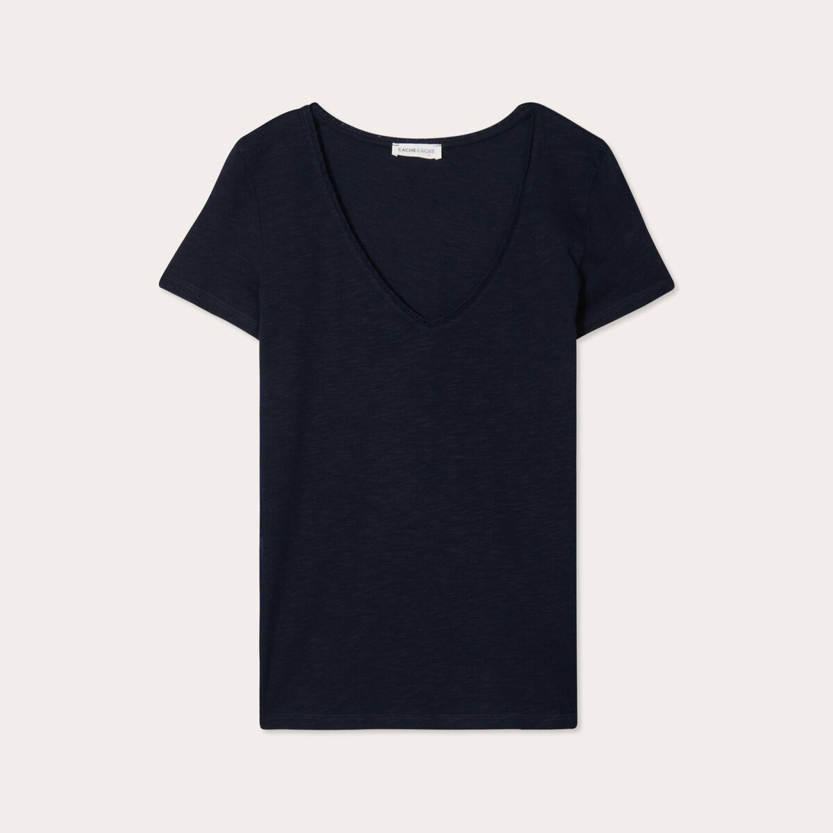 T-shirt manches courtes bleu marine femme