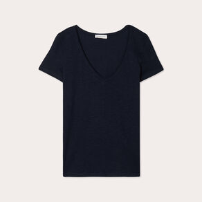 T-shirt manches courtes bleu marine femme