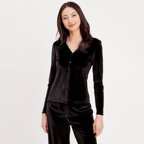 chemise en velours noir femme Chemise en velours noir femme