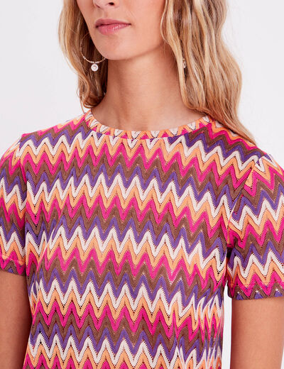 T-shirt manches courtes violet femme