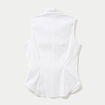 Chemise cintr&eacute;e sans manches ecru femme
