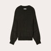 Pull col montant vert kaki femme