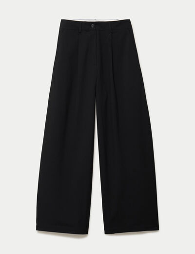 Pantalon bootcut taille standard noir femme