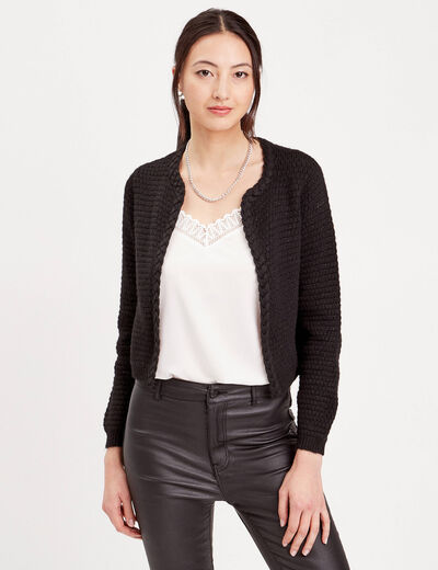 Veste manches longues noir femme