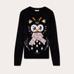 Pull manches longues noir femme