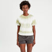 T-shirt manches courtes vert kaki femme
