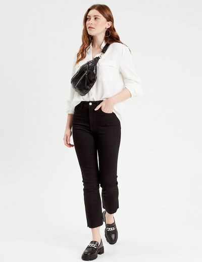 Chemise manches longues ecru femme