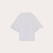 Blouse manches courtes brodée blanc femme