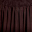 Jupon &eacute;vas&eacute; taille haute marron fonc&eacute; femme