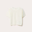 Pull manches courtes ajouré blanc femme