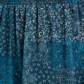 robe evasee taille smockee bleu fonce femme Robe évasée taille smockée bleu foncé femme