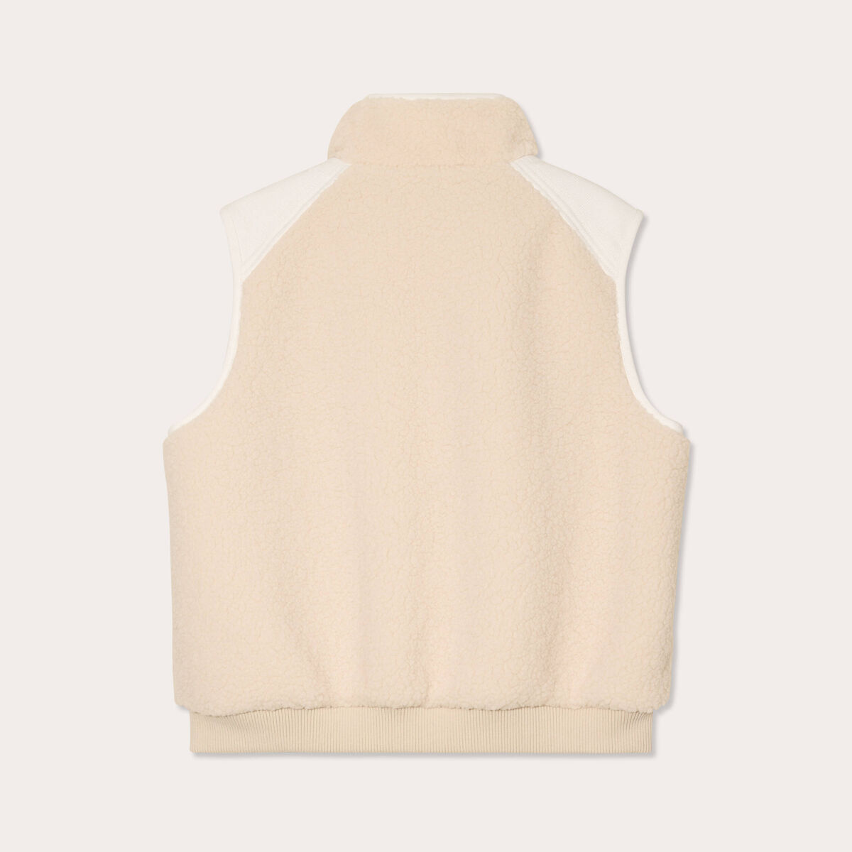 Veste réversible polaire ecru femme