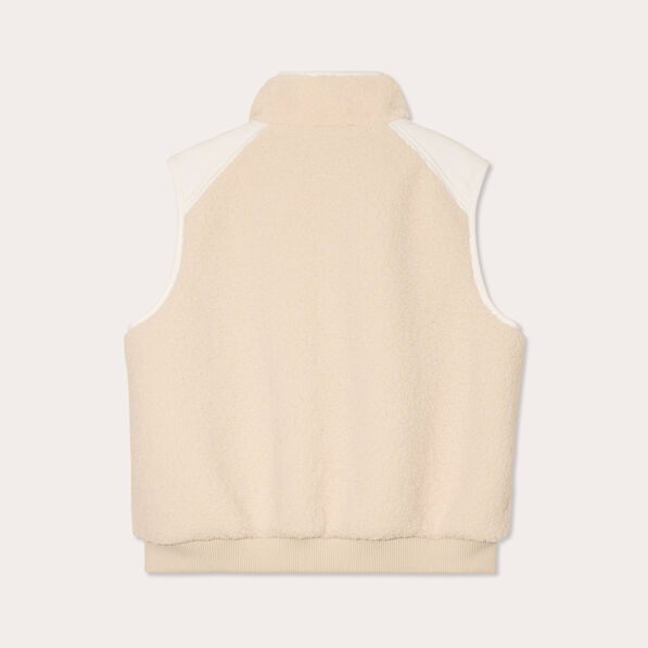 Veste réversible polaire ecru femme
