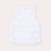 Débardeur dentelle macramé blanc femme
