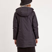 Parka réversible à capuche noir femme