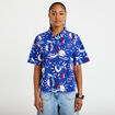 Chemise manches courtes bleu marine femme