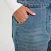 Salopette large en jean denim double stone femme