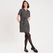 Robe droite zippée noir femme