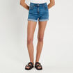 Short slim en jean denim stone femme