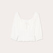 Blouse manches 3/4 blanc femme