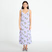 Robe longue &eacute;vas&eacute;e col coeur Bridgerton violet clair femme