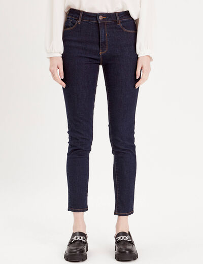 Jeans slim 5 poches denim brut femme