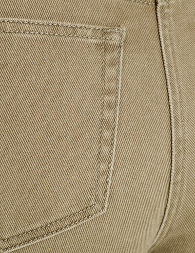 Pantalon cargo large vert kaki femme