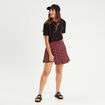 Jupe short droite noir femme