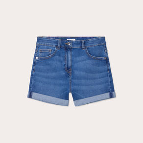 Short slim en jean denim stone femme