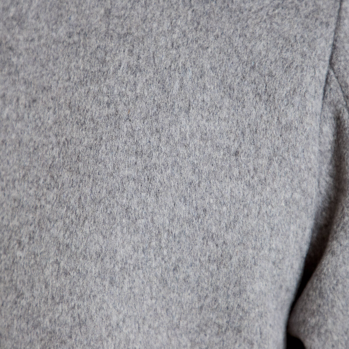 Veste courte aspect laineux gris femme